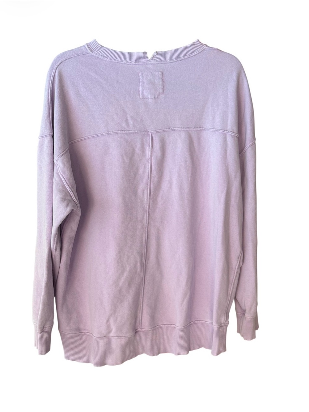 Aerie Going Off The Rails Smiley Graphic Oversized Sweatshirt Medium Lilac - Picture 3 of 3